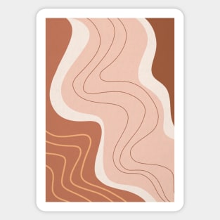 Mid Century Modern, Abstract Shapes 2 Sticker